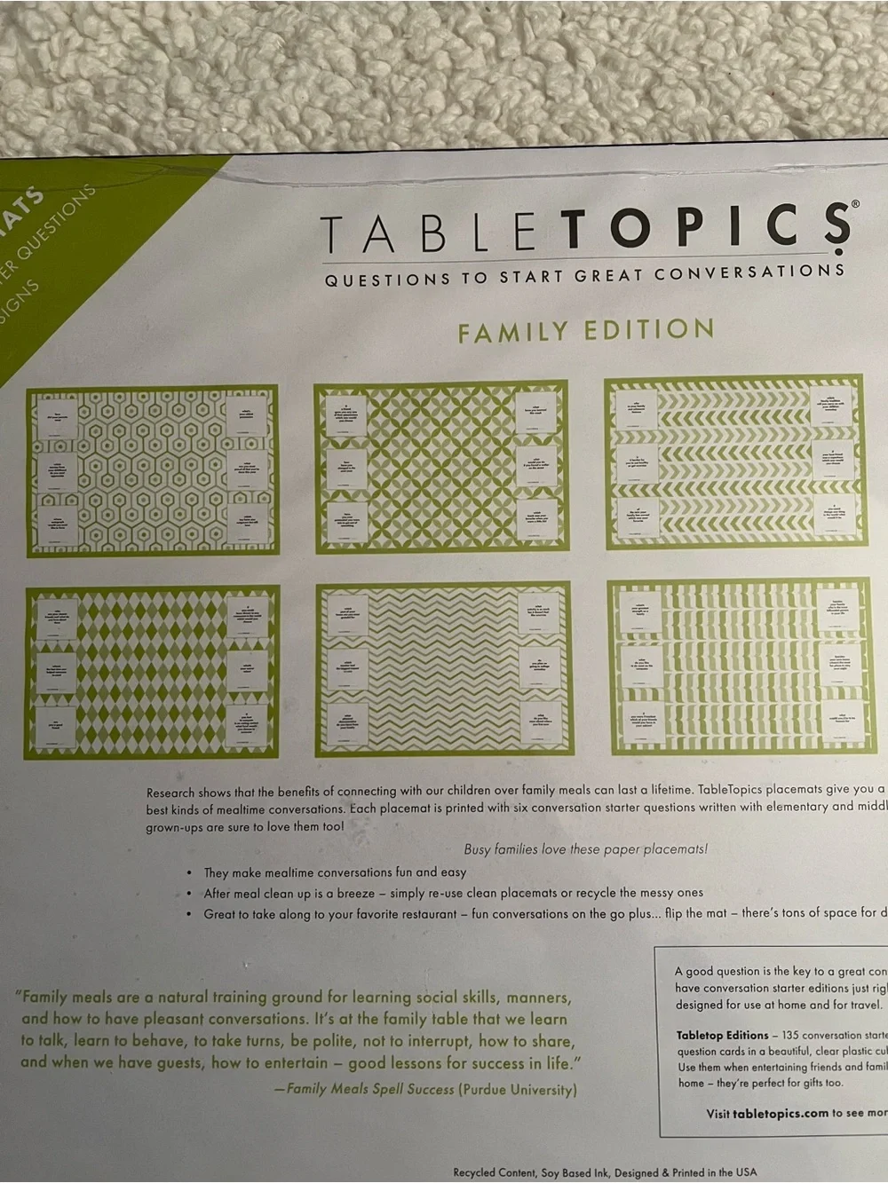 TableTopics about this